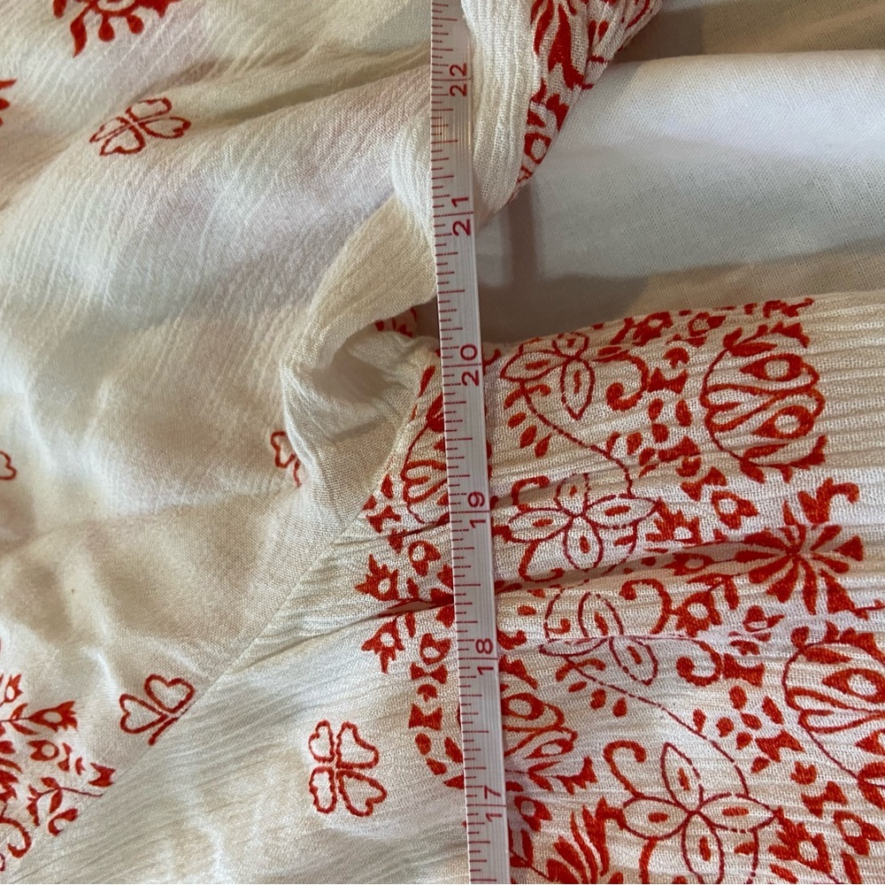New York & Company White Dress with Red Floral Embroidery - Picture 6 of 8